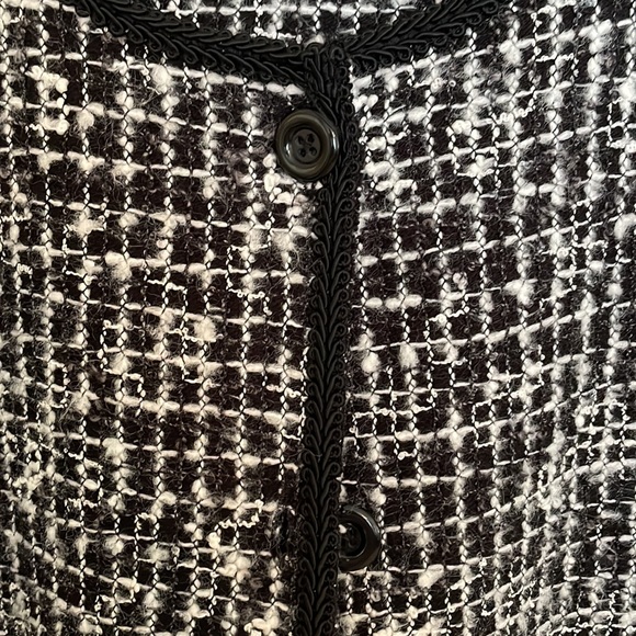 JM Collection knit cardigan with piping, button down - Picture 2 of 5